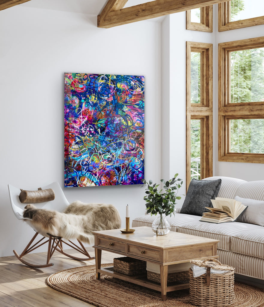 Childs Play | Colorful Abstract Acrylic Painting 48 x 60