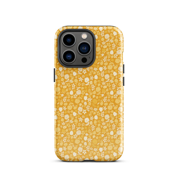 Yellow Floral Tough Case for iPhone®