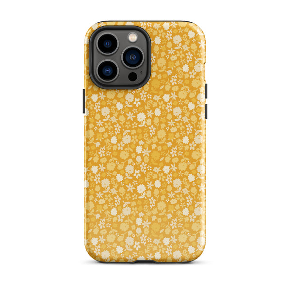 Yellow Floral Tough Case for iPhone®