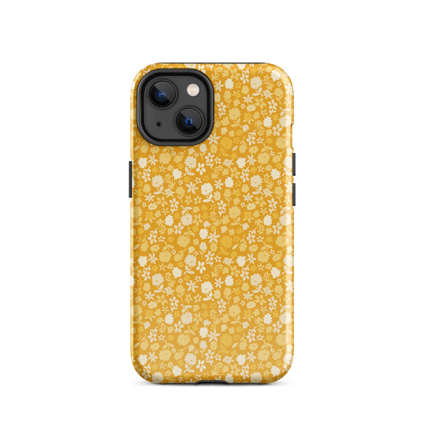 Yellow Floral Tough Case for iPhone®