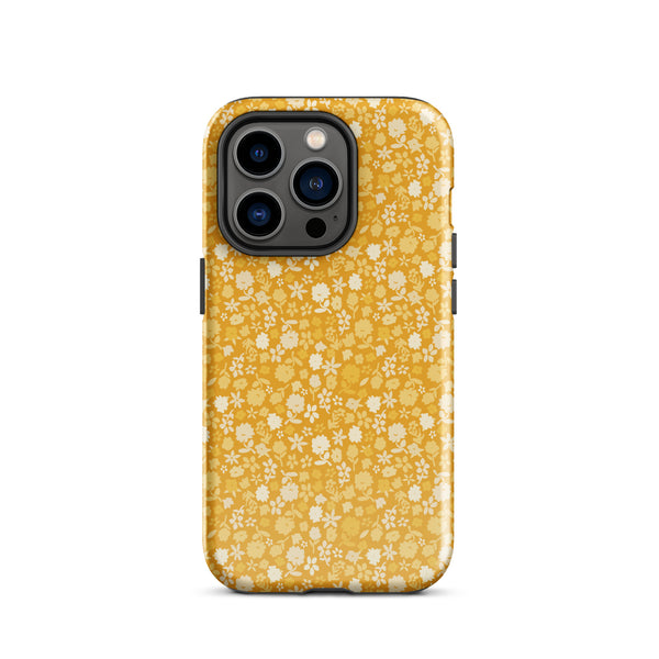 Yellow Floral Tough Case for iPhone®