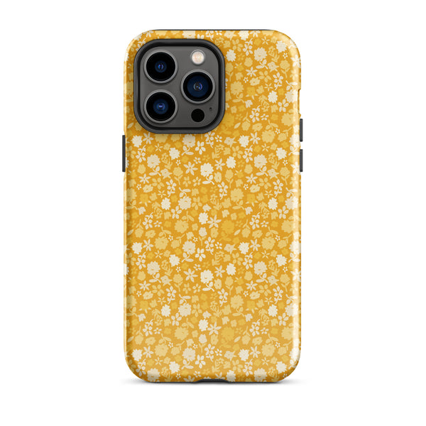 Yellow Floral Tough Case for iPhone®