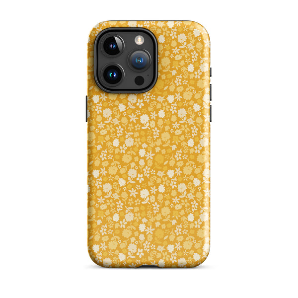 Yellow Floral Tough Case for iPhone®