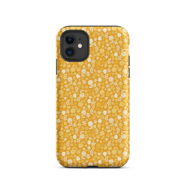 Yellow Floral Tough Case for iPhone®