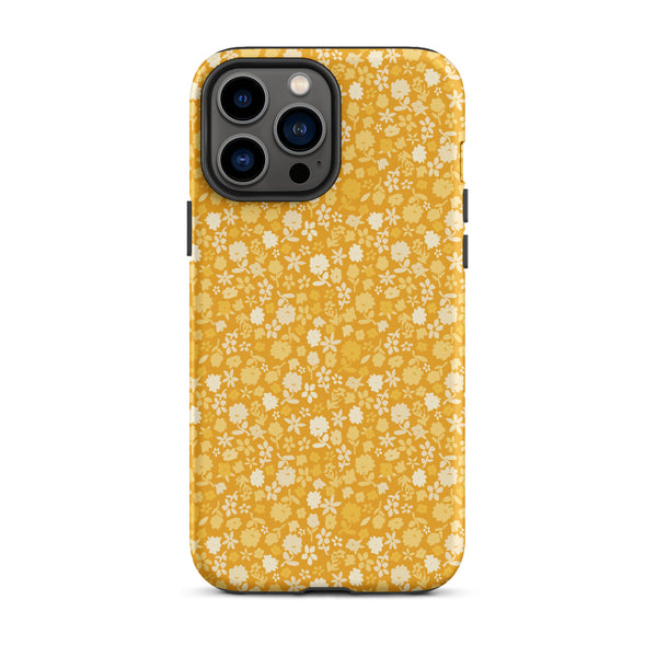 Yellow Floral Tough Case for iPhone®