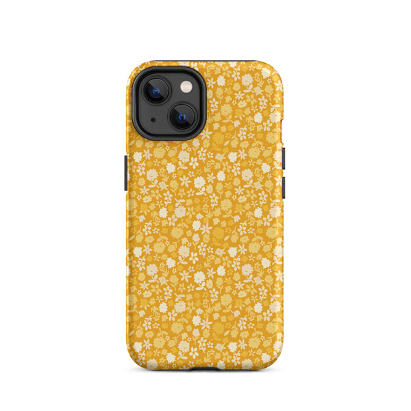 Yellow Floral Tough Case for iPhone®