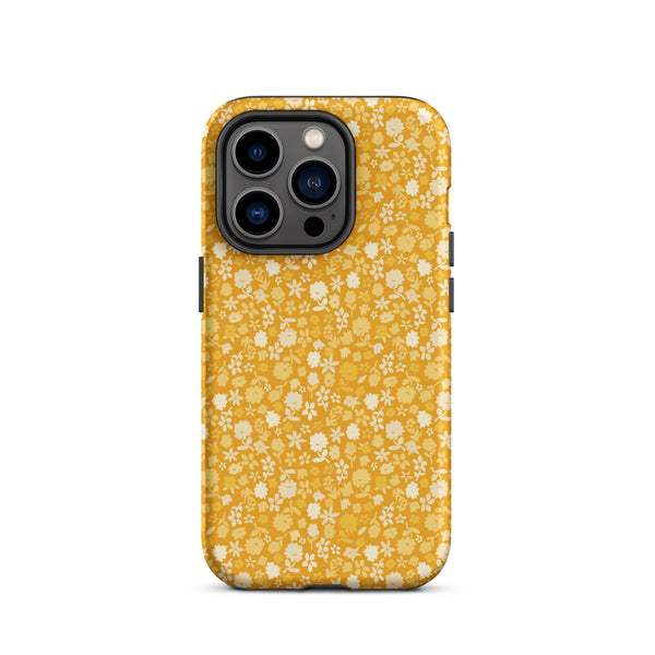 Yellow Floral Tough Case for iPhone®