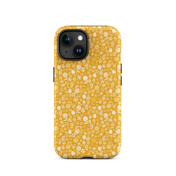 Yellow Floral Tough Case for iPhone®