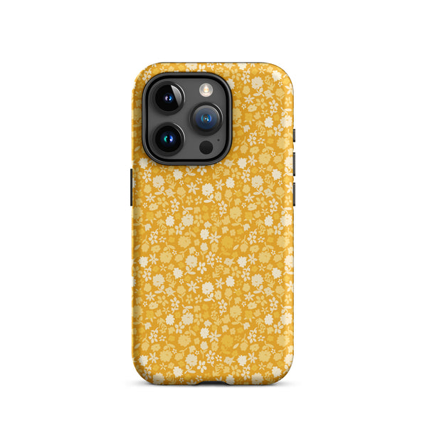 Yellow Floral Tough Case for iPhone®