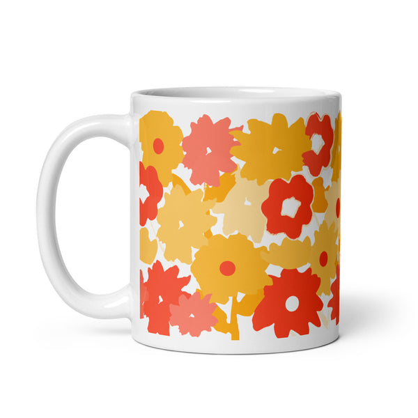 Whimsical Floral Mug - Yellow