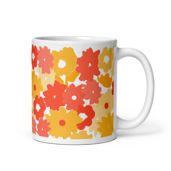 Whimsical Floral Mug - Yellow