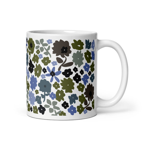 Cottage Floral Garden Mug - Blue