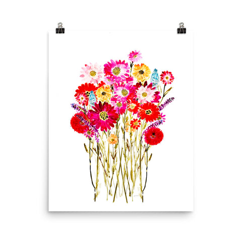Mixed Floral Bouquet Poster